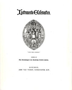 Titulní strana Instrumenta Ecclesiastica, řada jedna, publikovaná v roce 1847